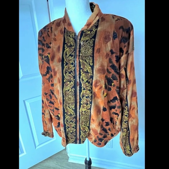 Bead-embellished animal print comfy jacket-⭐️on Fall 2024 fashion season catwalk - Picture 6 of 16